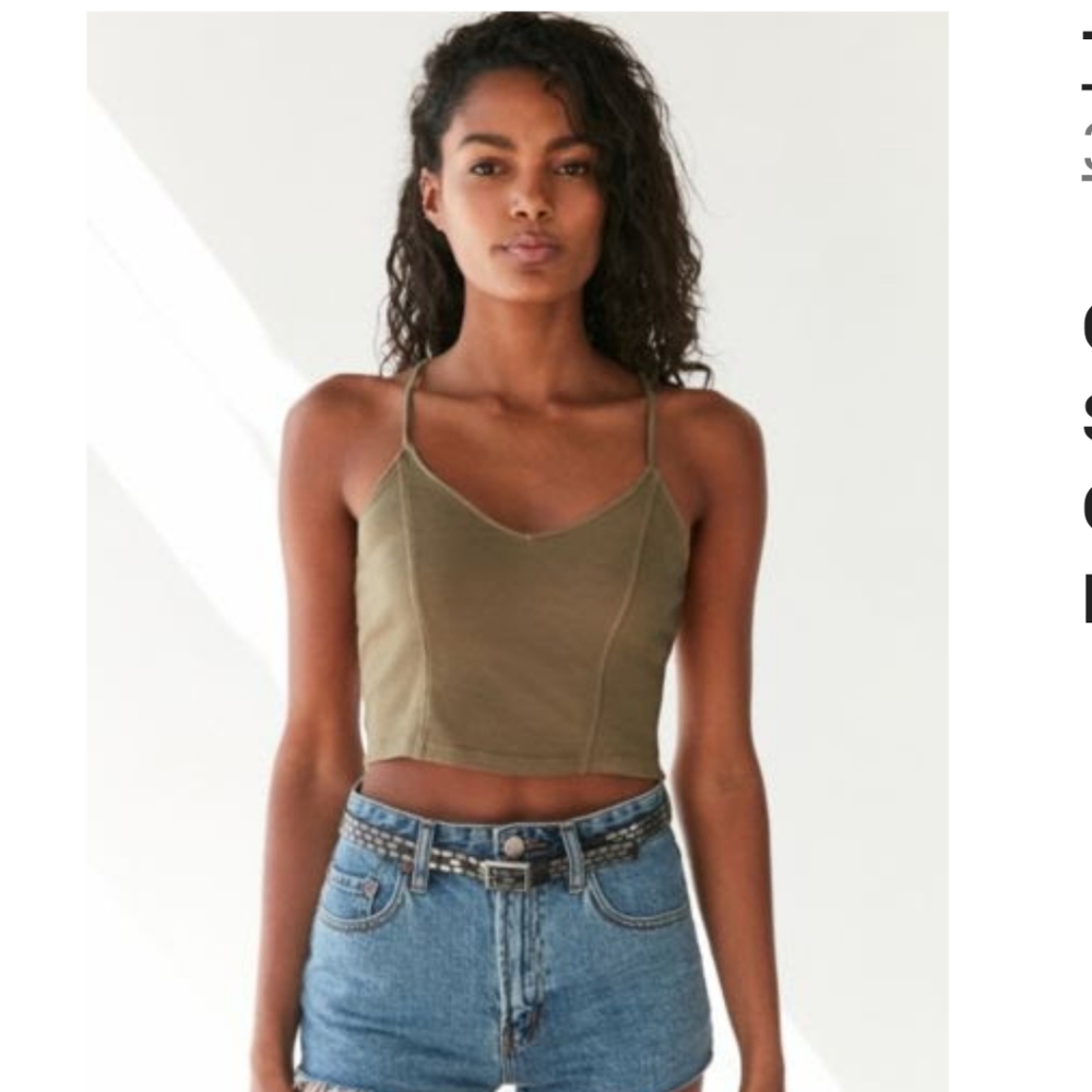 UO TMD Game Over Crop Top Green